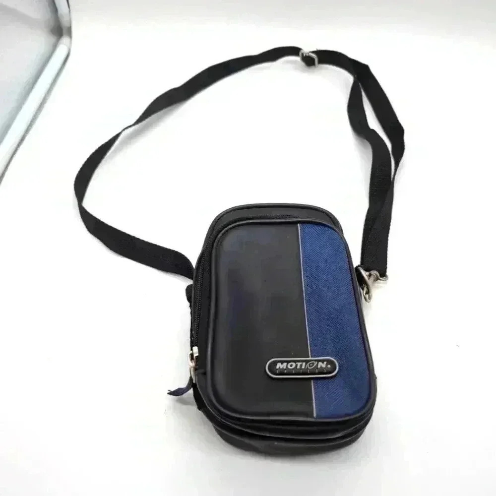 Motion Systems Blue and Black camera bag with strap